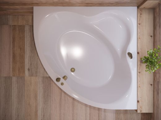 Acrylic bathtub WGTRialto GARDA 140x140x58 cm, system of filling